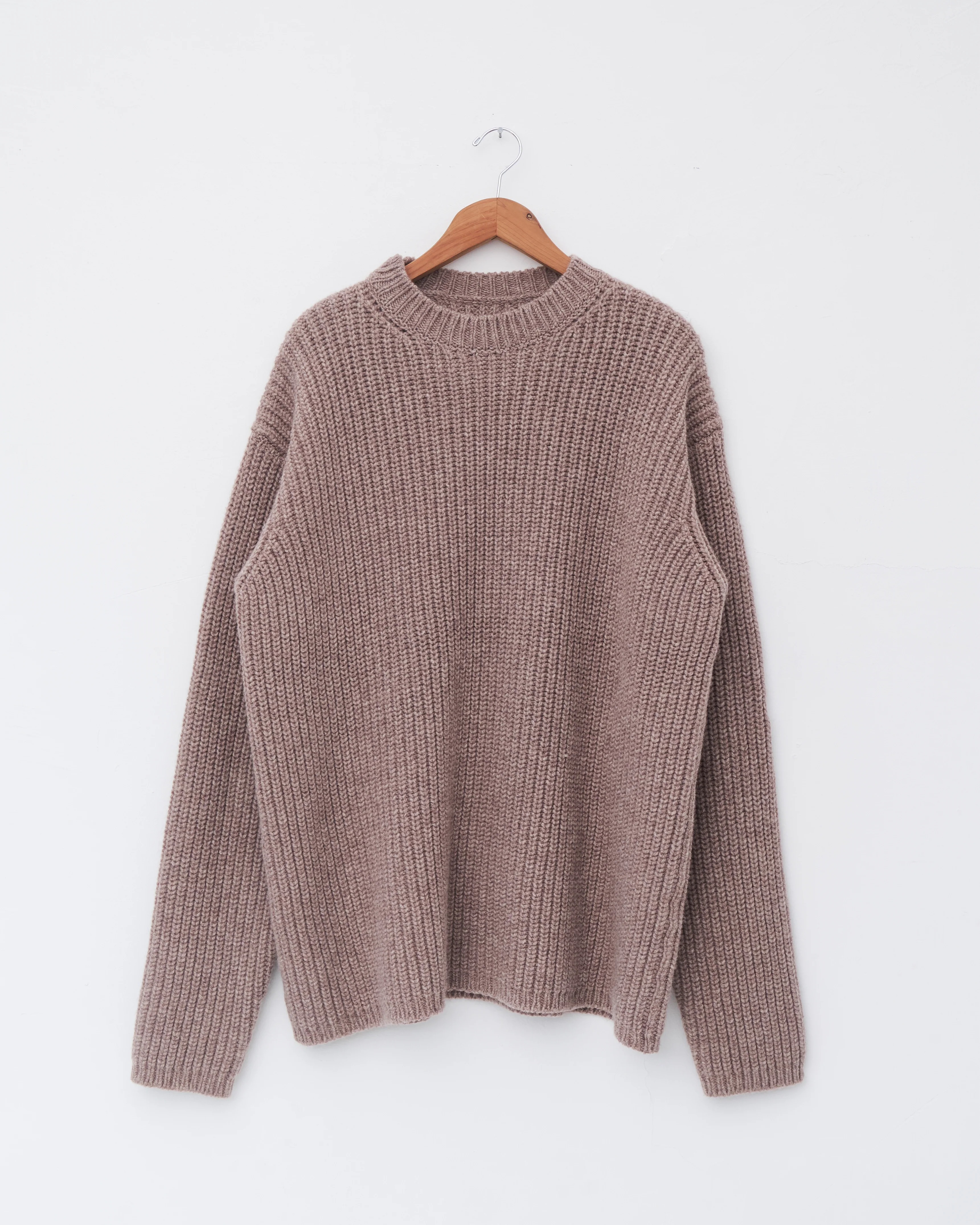 Knit Crewneck, Heather Greige - Image 3