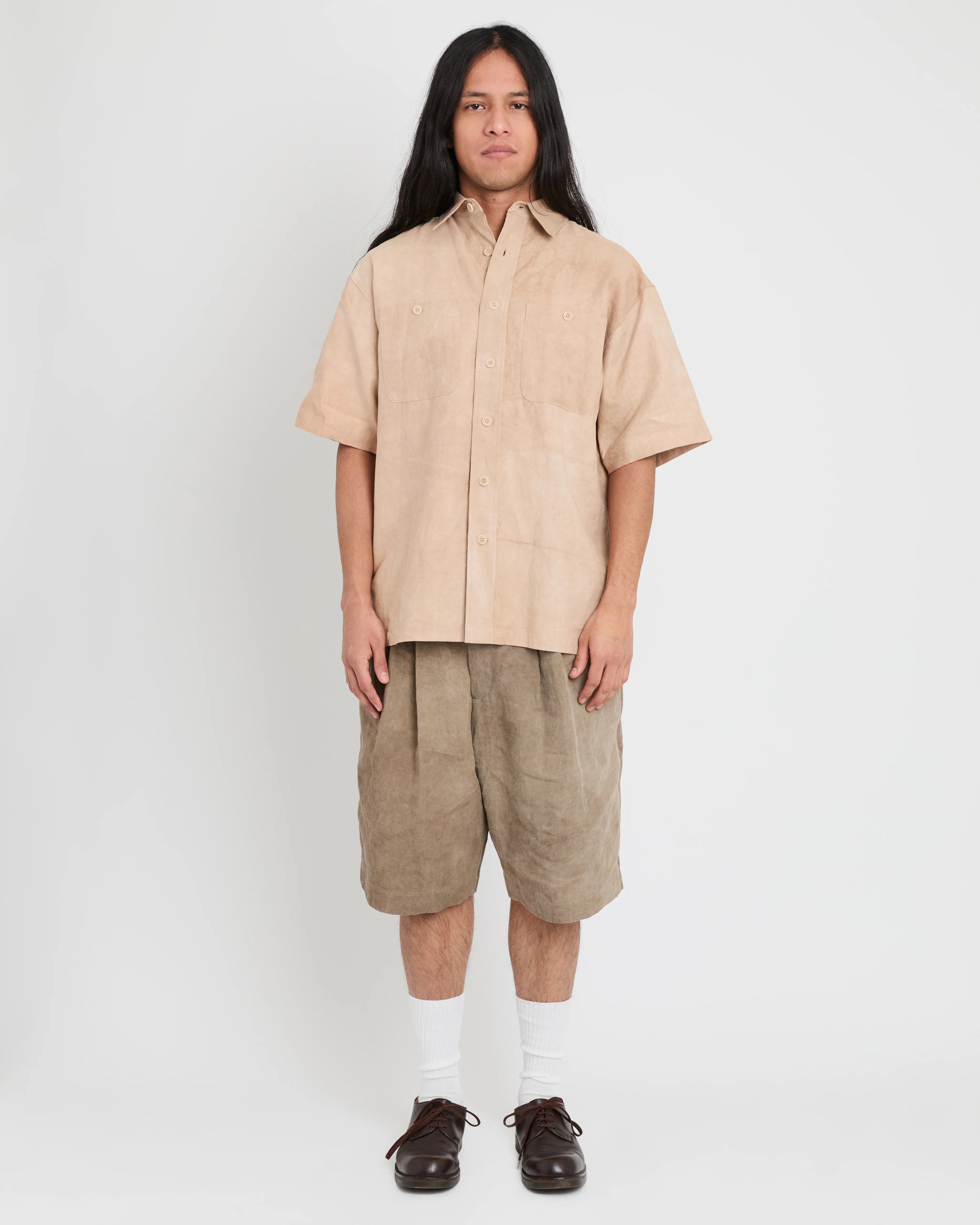 Dress Shorts, Hard Wash Brown - Image 3