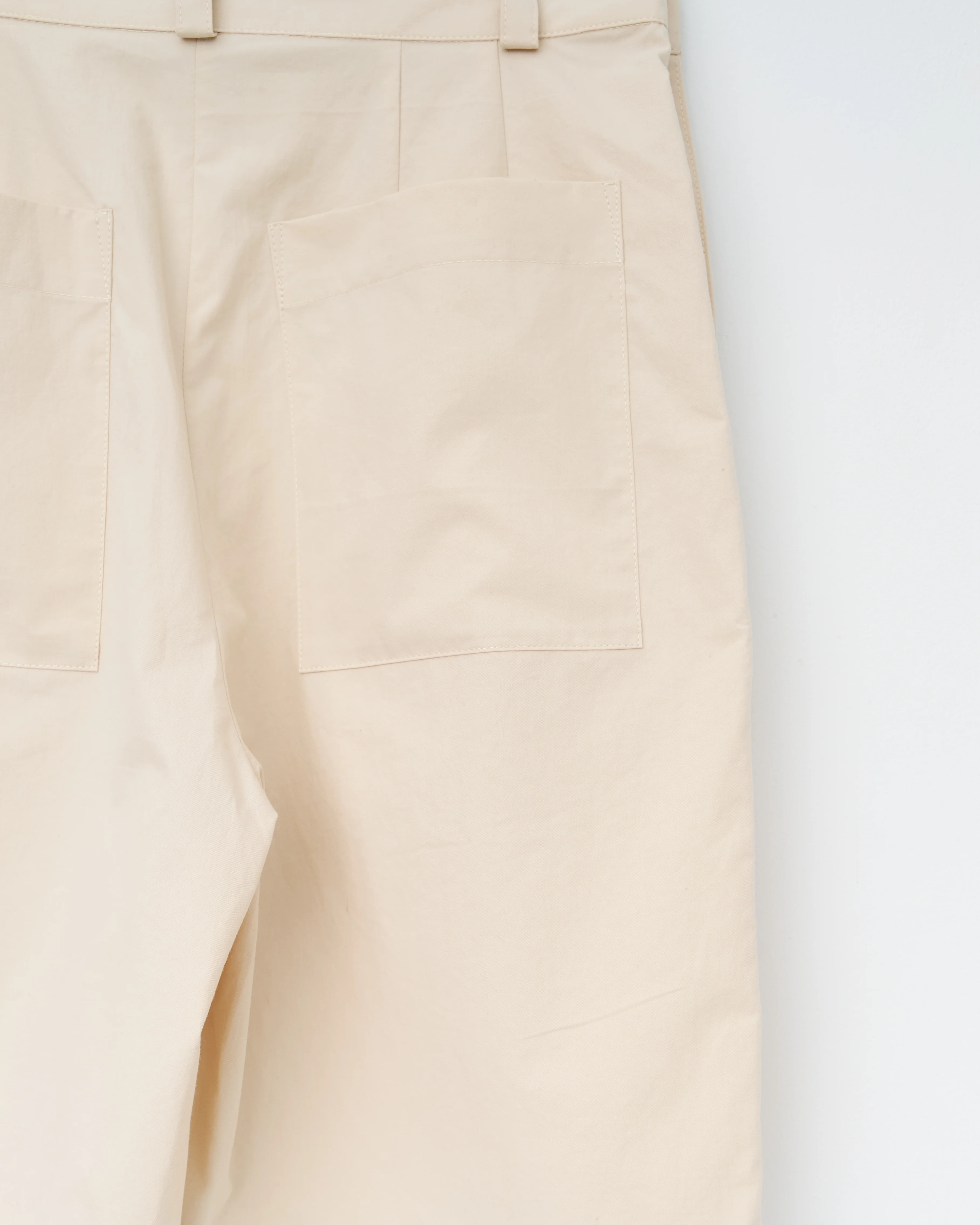 Japanese Cotton Georgia Short, Cream - Image 3