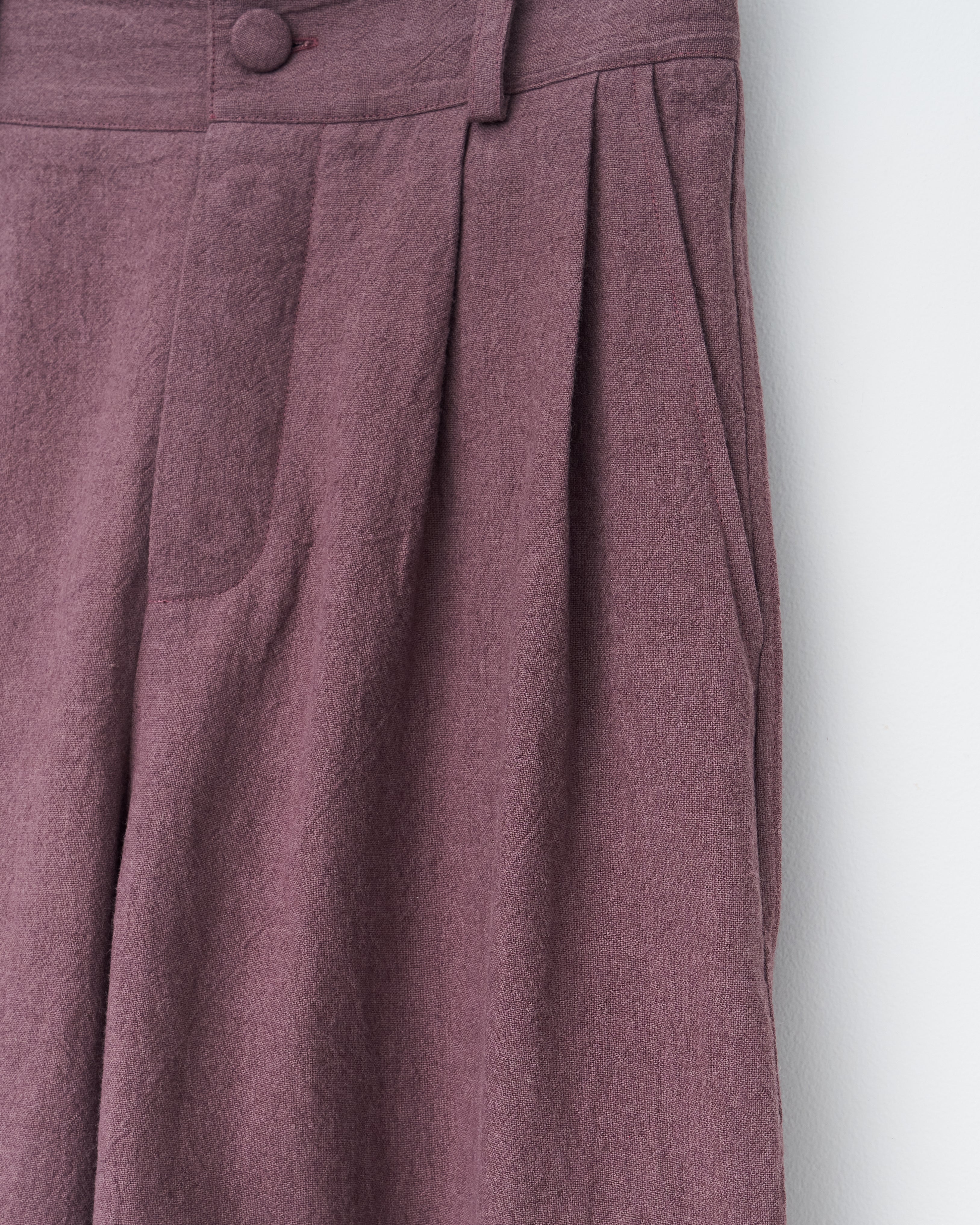 Japanese Linen Willa Short, Grape - Image 3