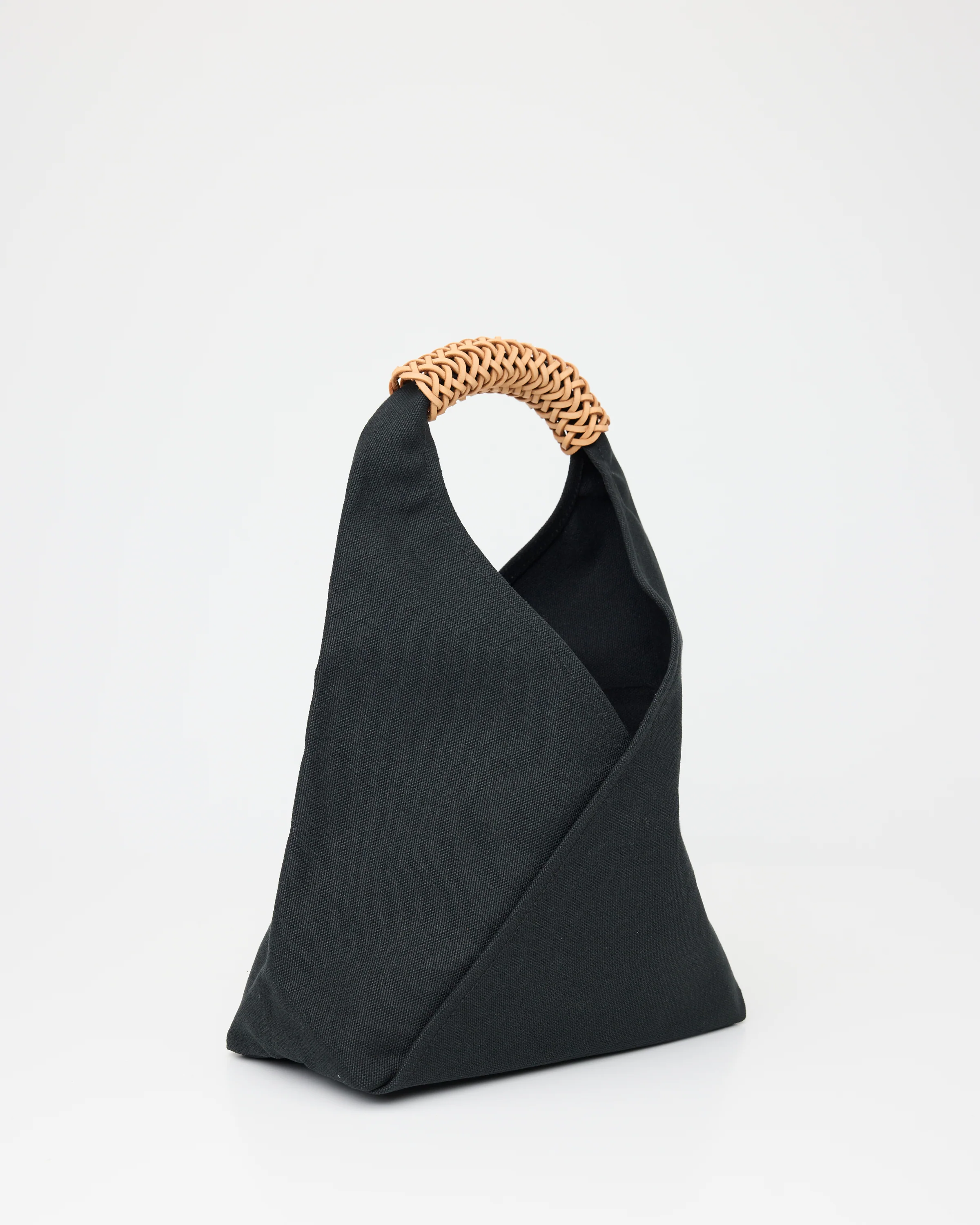 Woven Triangle Bag 58, Natural / Black - Image 4