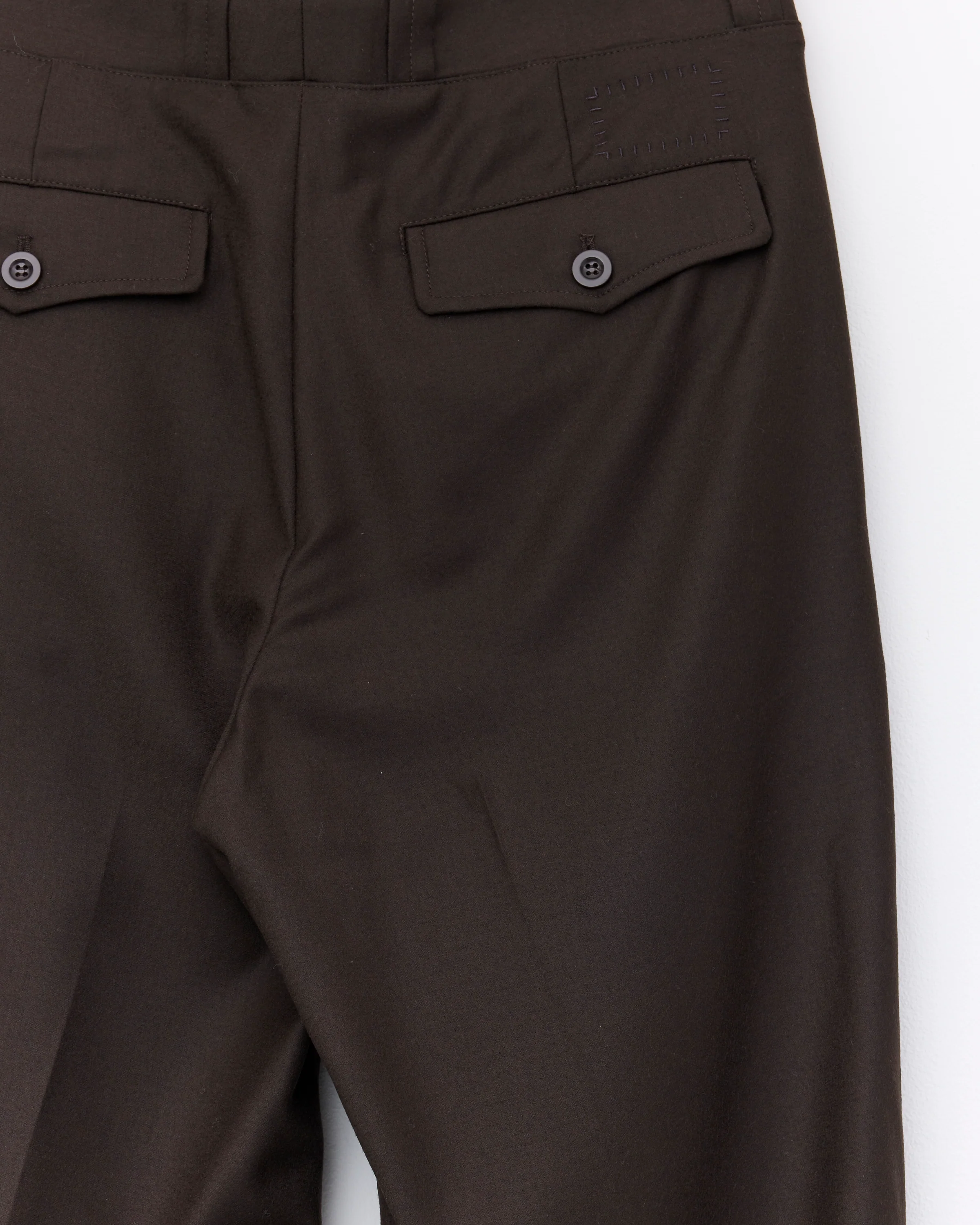 French Military Pant - Flanelle, Dark Brown - Image 3