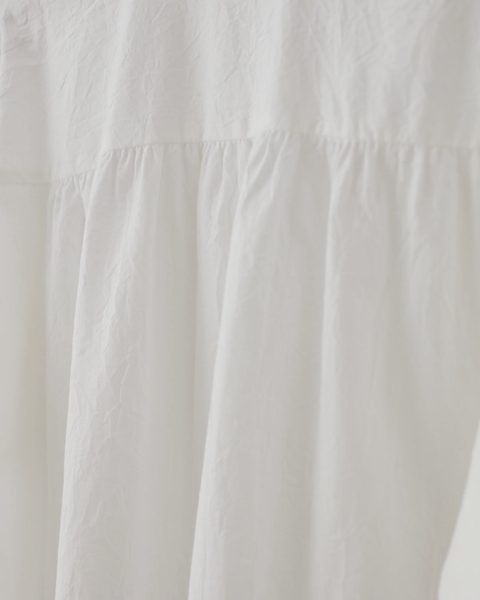 Ruffled Henley Shirt - White - Image 3