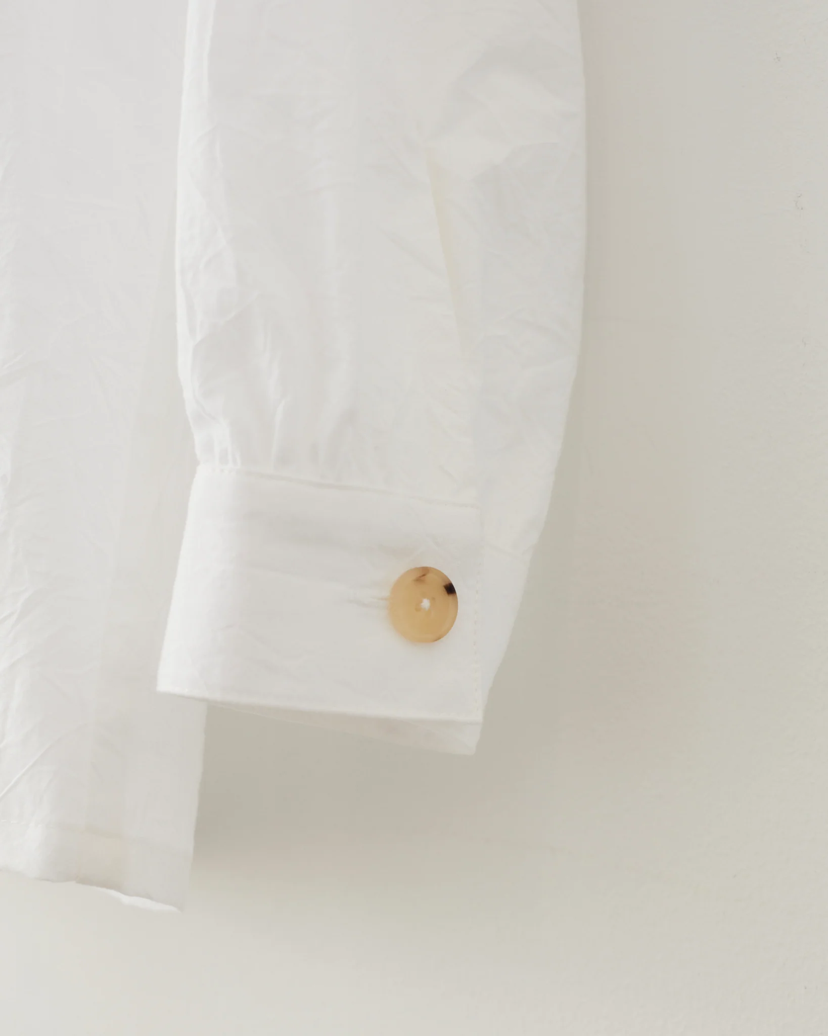 Ruffled Henley Shirt - White - Image 8