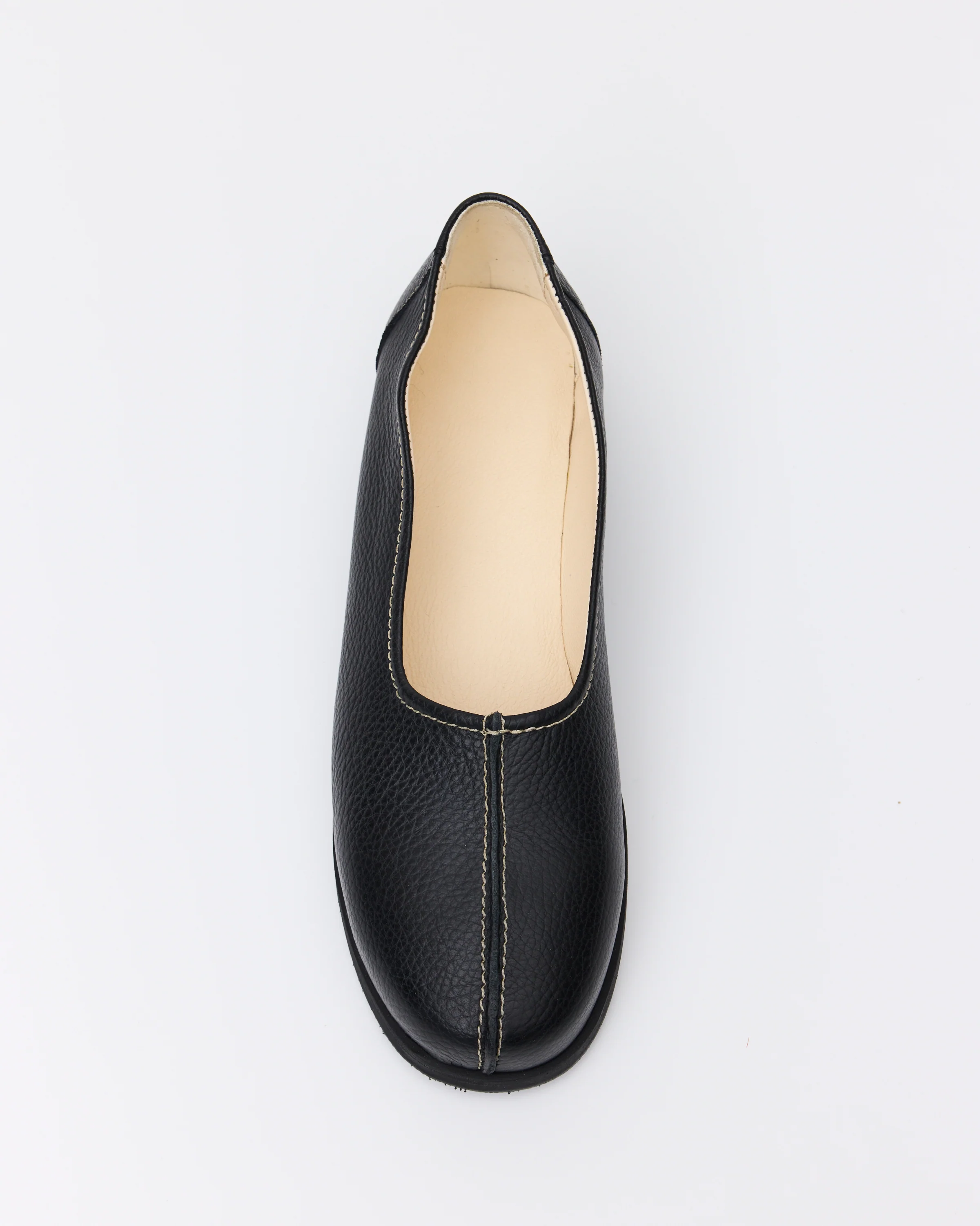 Simple Slip On Leather, Black - Image 3