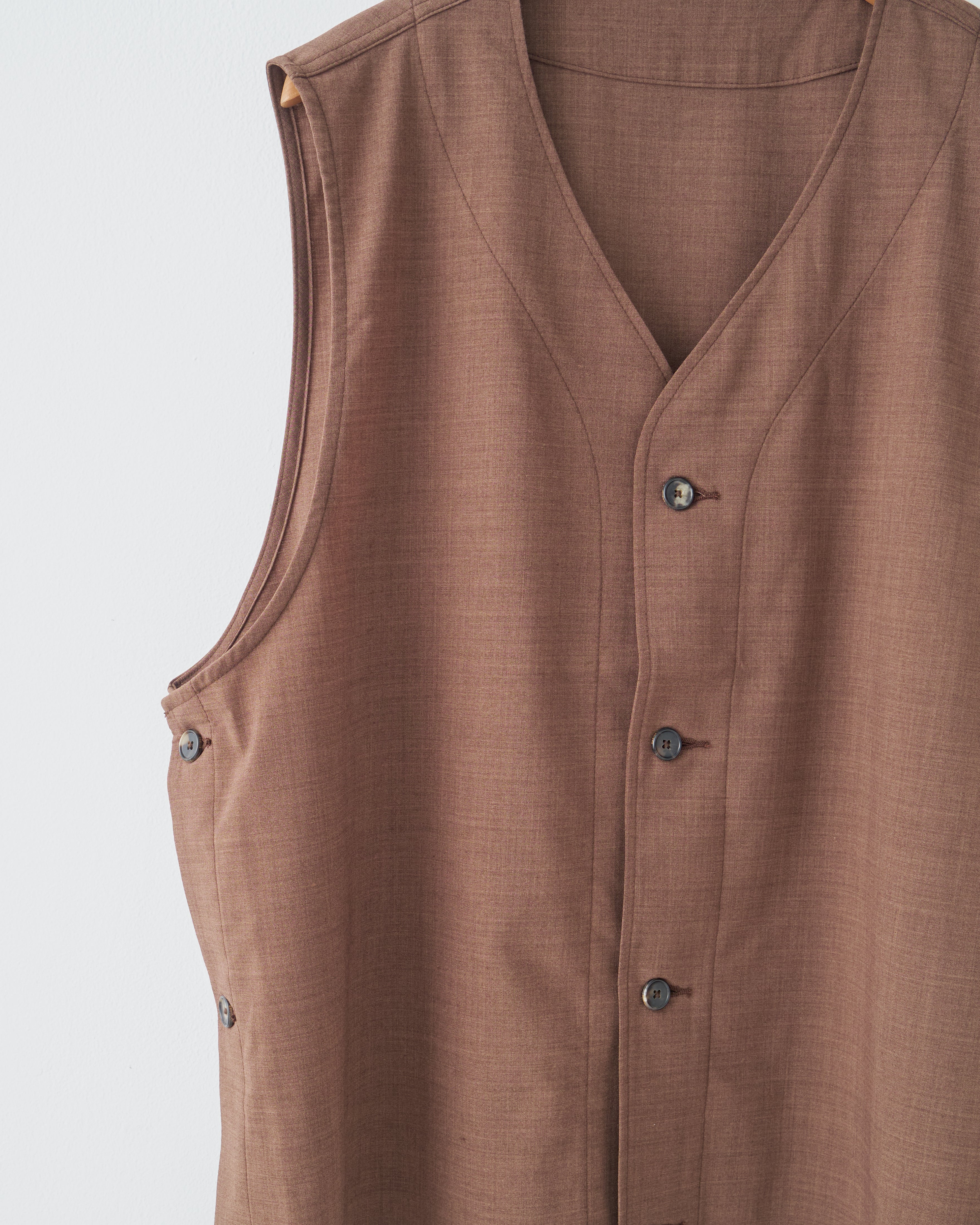 Three Peice Vest, Brown Melange - Image 3