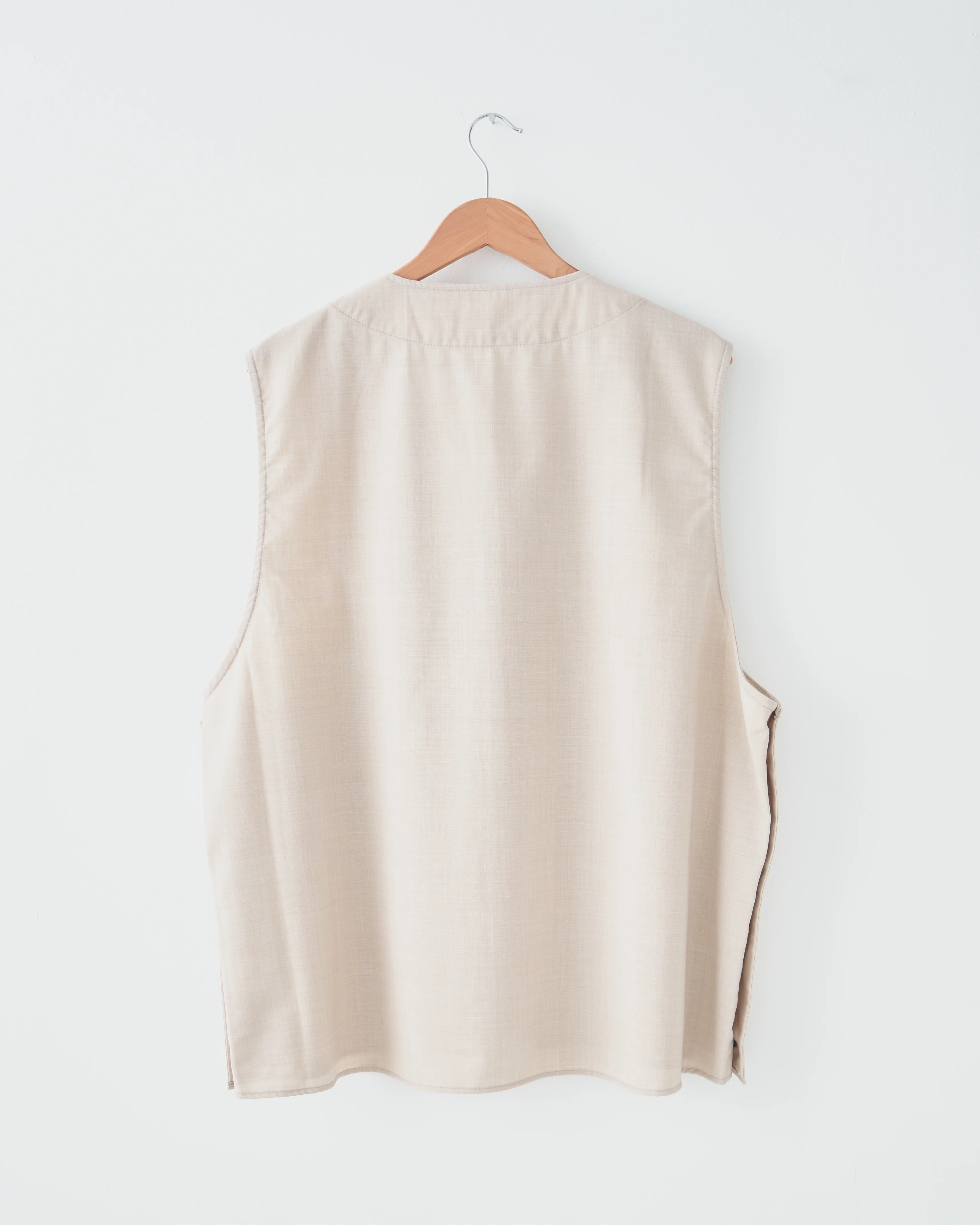 Three Peice Vest, Light Beige Melange - Image 2