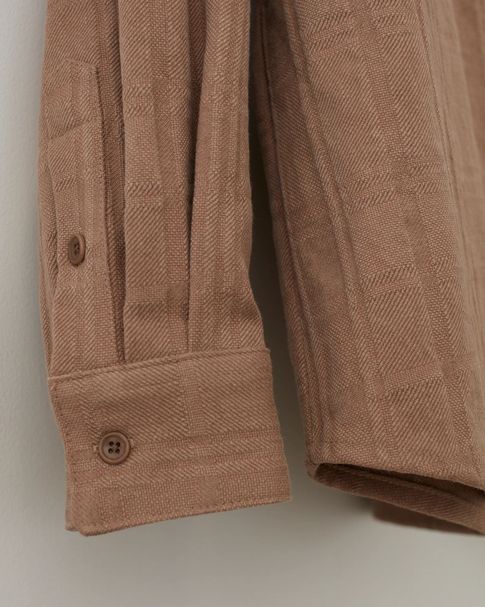 Tonal Plaid Yagi Over-Shirt - Brown - Image 6