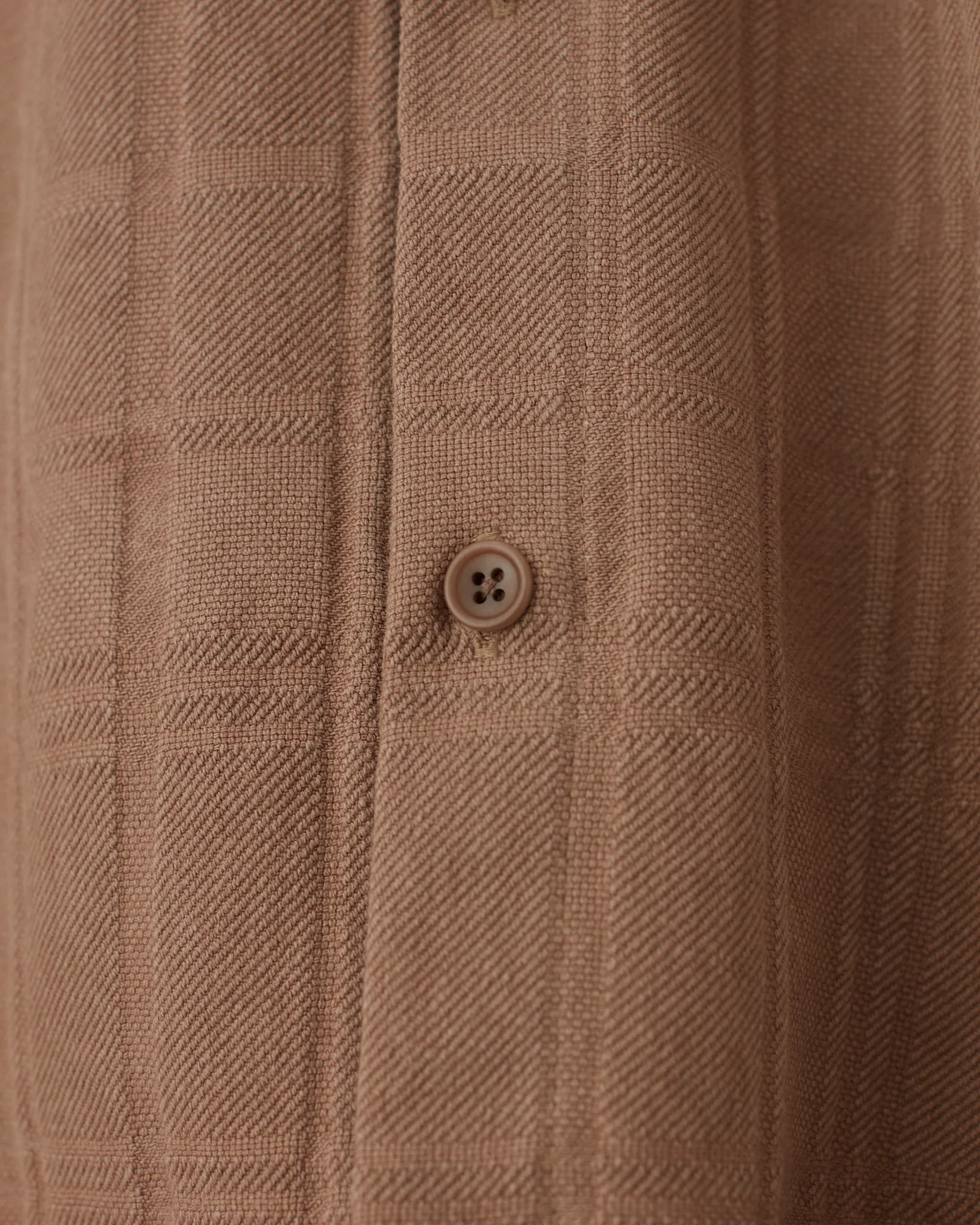 Tonal Plaid Yagi Over-Shirt - Brown - Image 7