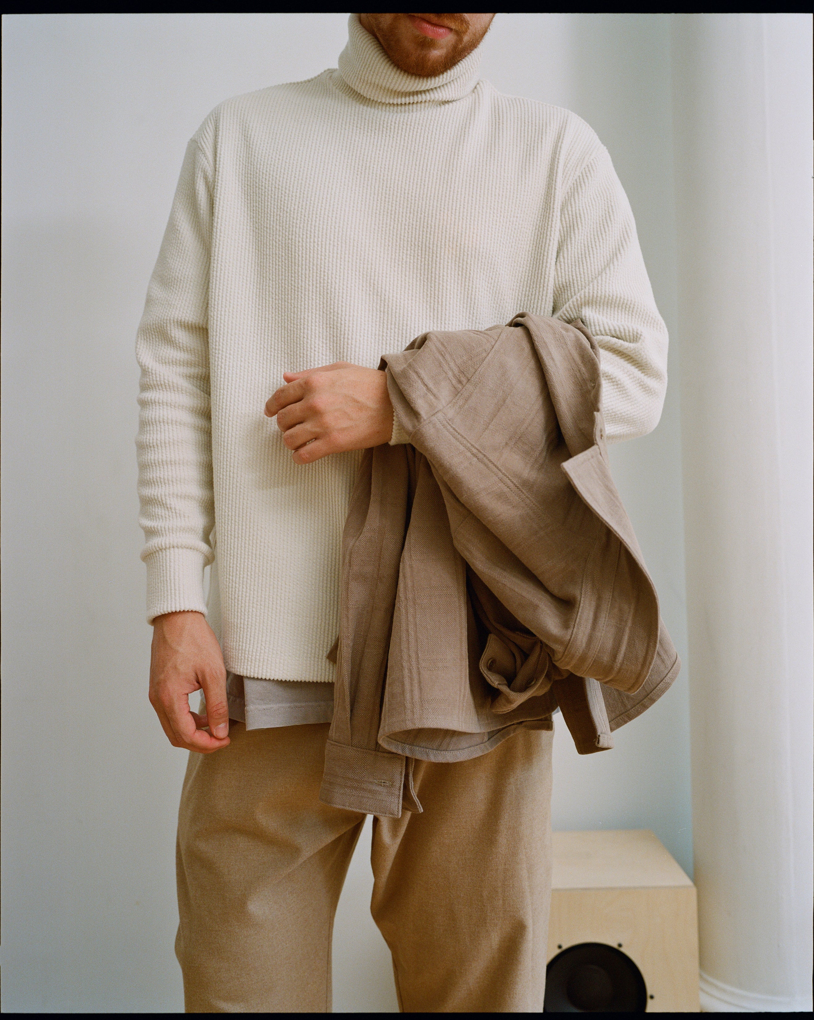 Tonal Plaid Yagi Over-Shirt - Brown - Image 9