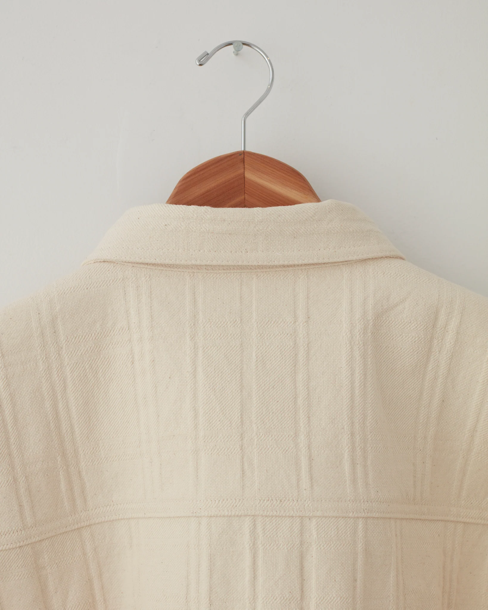 Tonal Plaid Yagi Over-Shirt - Natural - Image 4