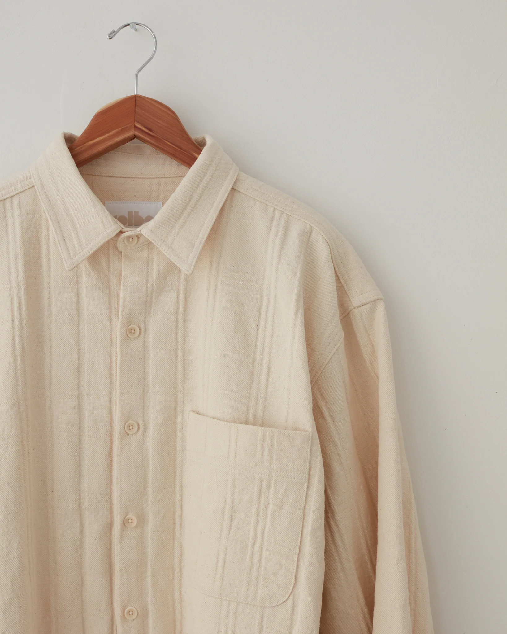 Tonal Plaid Yagi Over-Shirt - Natural - Image 6