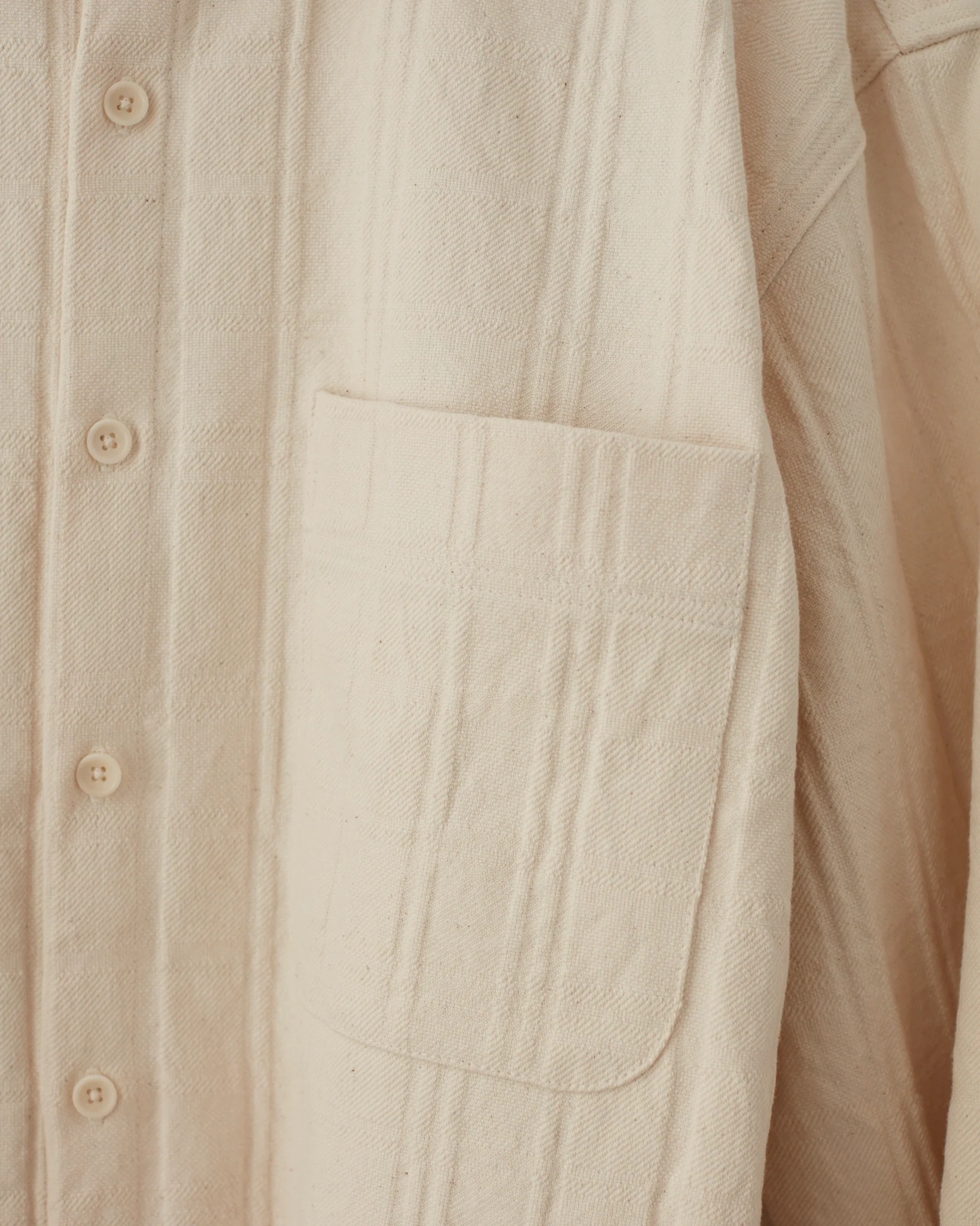 Tonal Plaid Yagi Over-Shirt - Natural - Image 8